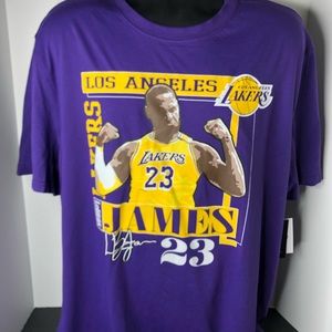 NBA LA Lakers Lebron James #6 Purple Tee T-Shirt